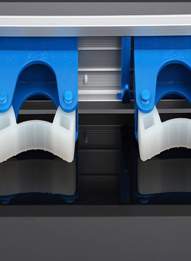 TARGET HYGIENE Aluminium Mop Holder & Broom Holder, 5 Slot Position with 6 Hock Garage Storage Holder Wall Mounted (Alumionium Mop Holder Stand) - Image 3